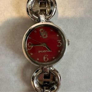 Women’s stainless steel ou watch Oklahoma Sooners